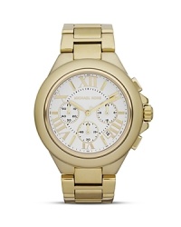 You can never go wrong with a classic gold watch. You'll love this Michael Kors version of gold plating over stainless steel, featuring Roman numerals and a bracelet strap.