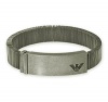 Emporio Armani EGS1271 Men's Logo Stainless Steel Cuff Bracelet Jewelry