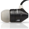 JBuds J2 Premium Hi-Fi Noise-Isolating Earbuds Style Headphones (Black/Chrome Silver)