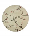 Slender branches sprout red and gold buds on an area rug that lets you enjoy the beauty of spring all year round. Hand-tufted in India by skilled artisans, this rug is crafted from sumptuously soft wool with a thick pile that feels heavenly underfoot.