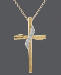 Symbolically stylish. Pronounce your faith while keeping on-trend in Giani Bernini's intricate cross pendant. Crafted in 24k gold over sterling silver with sterling silver accents. Approximate length: 18 inches. Approximate drop: 1 inch. Symbolically stylish. Pronounce your faith while keeping on-trend in Giani Bernini's intricate cross pendant. Crafted in 24k gold over sterling silver with sterling silver accents. Approximate length: 18 inches. Approximate drop: 1 inch.