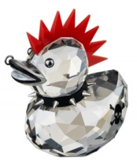 Rockin' the pond, the Punk Duck figurine from Swarovski appeals to an edgier flock with a skull-and-crossbones tat, studded rubber collar, nose piercing and black beak liner. Rockin' the pond, the Punk Duck figurine from Swarovski appeals to an edgier flock with a skull-and-crossbones tat, studded rubber collar, nose piercing and black beak liner.
