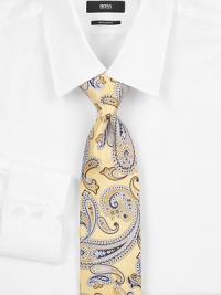 EXCLUSIVELY OURS. Add the distinctive look of this rich, silk paisley pattern to your wardrobe.SilkDry cleanMade in USA