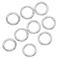 6mm 19 Gauge Open Jump Rings Silver Plated (100) 6mm 19 Gauge Open Jump Rings Silver Plated (100)