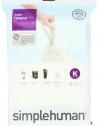 simplehuman Custom Fit Trash Can Liner K, 38 Liters / 10 Gallons, 20-Count (Pack of 2)