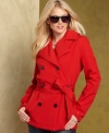 A soft shell and a shorter crop make Tommy Hilfiger's trench look totally fresh. Cozy fleece lining keeps you warm, too!