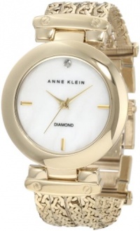 Anne Klein Women's 10/9794MPGB Diamond Dial Gold-Tone Chain Bracelet Watch Anne Klein Women's 10/9794MPGB Diamond Dial Gold-Tone Chain Bracelet Watch