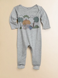 An easygoing footie with a forest print on the front and Little Miss Stella written neatly on the back.CrewneckLong sleevesEnvelope shouldersConcealed bottom snapsOrganic cottonMachine washImported An easygoing footie with a forest print on the front and Little Miss Stella written neatly on the back.CrewneckLong sleevesEnvelope shouldersConcealed bottom snapsOrganic cottonMachine washImported