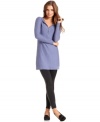 With sporty styling, this hooded Kensie sweater dress is oh-so chic for a casual look -- pair it with tights & boots!