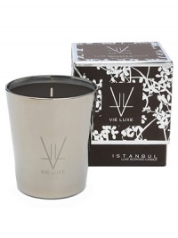 Exotic Turkish tea blends with amber blue iris and black orchid. Created from all-natural beeswax combined with unique botanical waxes and the rarest and most seductive fine fragrance oils from around the world. Presented in nickel-finished glass. 60-hour burn time. 8 oz. Exotic Turkish tea blends with amber blue iris and black orchid. Created from all-natural beeswax combined with unique botanical waxes and the rarest and most seductive fine fragrance oils from around the world. Presented in nickel-finished glass. 60-hour burn time. 8 oz.