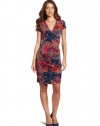 Jones New York Women's Cap Sleeve Wrap Dress