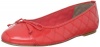 Delman Women's Falon Leather And Rubber Ballet Flat,Coral Patent,7.5 M US