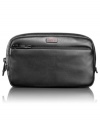 Slim and sleek, this leather travel kit from Tumi offers a convenient, compact design for carrying just the essentials.