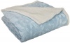 Northpoint 70286 Dandelion Textured Sherpa Throw, Sky Blue