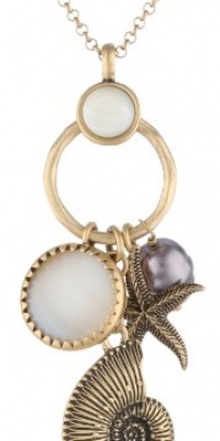 Lucky Brand Gold Sealife Charm Necklace, 22 Lucky Brand Gold Sealife Charm Necklace, 22