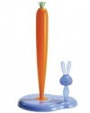 A di Alessi Bunny and Carrot Paper Towel Holder, Blue