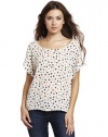 Splendid Women's Polka Dot Tee, Rocky Road, Small