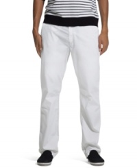 In a lightweight cotton, these pants from Bar III are a cooler, more laid-back riff on your usual blues. In a lightweight cotton, these pants from Bar III are a cooler, more laid-back riff on your usual blues.