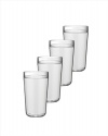 Kraftware Double Wall Insulated 16-Ounce Acrylic Drinkware, White, Set of 4