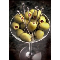 Set of 6 Stainless Steel Martini Picks Set of 6 Stainless Steel Martini Picks