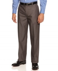 Prep your day with polish and these sharp flat-front pants from Dockers. Prep your day with polish and these sharp flat-front pants from Dockers.
