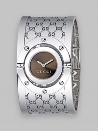 From the Twirl collection. In stainless steel with a sun-brushed dial and a signature bangle band. Ronda quartz 751 movement Water-resistant to 3ATM 23.5mm steel-polished case Unscratchable sapphire crystal Jewelry clasp Made in Switzerland