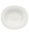 Fresh modern from Villeroy & Boch dinnerware. The dishes in this set are sheer white china in oval form that inspires simply harmonious dining. A soft fluidity and radiant glaze give this rim soup bowl quiet elegance and lasting appeal.