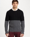 A contemporary trend of the moment, this block design is shaped in a sumptuous wool blend with a crewneck and cable knit detailing at the front.CreweneckRibbed knit collar, cuffs and hem45% acrylic/40% alpaca/15% woolDry cleanImported