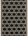 Area Rug 9x12 Rectangle Transitional Black - Beige Color - Safavieh Courtyard Rug from RugPal