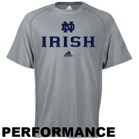 Adidas Notre Dame Fighting Irish Grey Climalite Sidelines Shirt Adidas Notre Dame Fighting Irish Grey Climalite Sidelines Shirt
