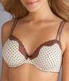 Aruba Dot Seamless Underwire Bra with Lace