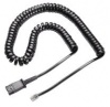 Plantronics Amplifier Coil Cord to QD Modular Plug, 26716-01