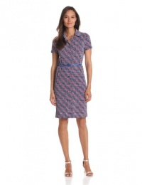 Anne Klein Women's Flag Print Belted Dress