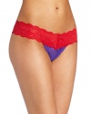 Cosabella Women's Never Say Never 2 Tone Cutie Thong, Poinsettia, One Size