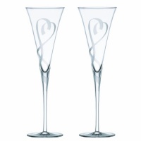 Lenox True Love Crystal Flute Pair Lenox True Love Crystal Flute Pair