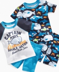 Under the sea. Start him dreaming about having underwater adventures early with this shirts and shorts sleepwear set from Carter's. Under the sea. Start him dreaming about having underwater adventures early with this shirts and shorts sleepwear set from Carter's.