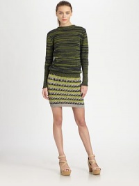 Colorblocked diamond knit adds geometric lines to this snug pencil silhouette.Drawstring waistFlat frontRibbed trimPull-on styleAbout 17 longPima cottonDry cleanImportedModel shown is 5'9 (175cm) wearing US size Small. Colorblocked diamond knit adds geometric lines to this snug pencil silhouette.Drawstring waistFlat frontRibbed trimPull-on styleAbout 17 longPima cottonDry cleanImportedModel shown is 5'9 (175cm) wearing US size Small.