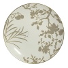 This Limoges porcelain dinner service was created by the well-known designer Sylvie Langet for Raynaud. The leaf design and the bird silhouettes are reminiscent of the golden era of past styles. The fresh colors evoke a feeling of hospitality and the lightness of an early summer day. The clever interplay of positive and negative color highlights the design very effectively. The birds decorate the individual pieces of the dinner service in black, white or gold - to match the rims.