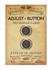 Adjust A Button for Denim: Removable instant fix fashion button for tight or gaping waistbands for a perfect fit on jeans (No iron, sew, tailor) Adjust A Button for Denim: Removable instant fix fashion button for tight or gaping waistbands for a perfect fit on jeans (No iron, sew, tailor)