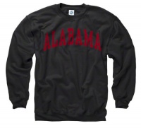 Alabama Crimson Tide Black Arch Crewneck Sweatshirt Alabama Crimson Tide Black Arch Crewneck Sweatshirt