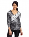 Calvin Klein Performance Women's Tie Dye Hooded Long Sleeve Tee