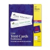 Avery White Laser & Ink Jet 3 1/2 x 11 Inch Tent Cards 50 Count (5309)