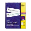 Avery White Laser & Ink Jet 3 1/2 x 11 Inch Tent Cards 50 Count (5309)
