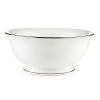 Cypress Point Fine China shows the classic, timeless design that Kate Spade is known for. This china is ivory colored with a textured border and platinum rim.