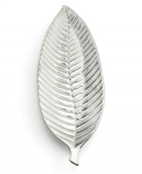 Look to nature for inspiration. Made of sturdy earthenware with an incredible silver glaze, the Lily leaf platter from Laurie Gates' collection of serveware and serving dishes creates a beautiful meal out of whatever you're serving. (Clearance) Look to nature for inspiration. Made of sturdy earthenware with an incredible silver glaze, the Lily leaf platter from Laurie Gates' collection of serveware and serving dishes creates a beautiful meal out of whatever you're serving. (Clearance)