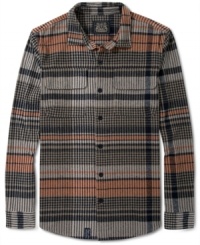 Stylish plaid shirt by LRG easily goes well with jeans or chinos. Stylish plaid shirt by LRG easily goes well with jeans or chinos.