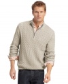 Go classy with cable and this 1/4-zip sweater from Izod.