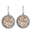 Effy Jewlery 14K Two Tone Gold Diamond Shema Earrings, .35 TCW