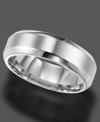 Sturdy, durable style. This smooth stainless steel band by Triton features a smooth design and comfort fit. Approximate band width: 7 mm. Sizes 8-15. Sturdy, durable style. This smooth stainless steel band by Triton features a smooth design and comfort fit. Approximate band width: 7 mm. Sizes 8-15.