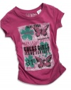 GUESS Kids Girls Girls Screened Graphic Tee, VIOLET (4)